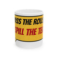 Pass the Rolls Spill the Tea Pop Art Friendsgiving Mug