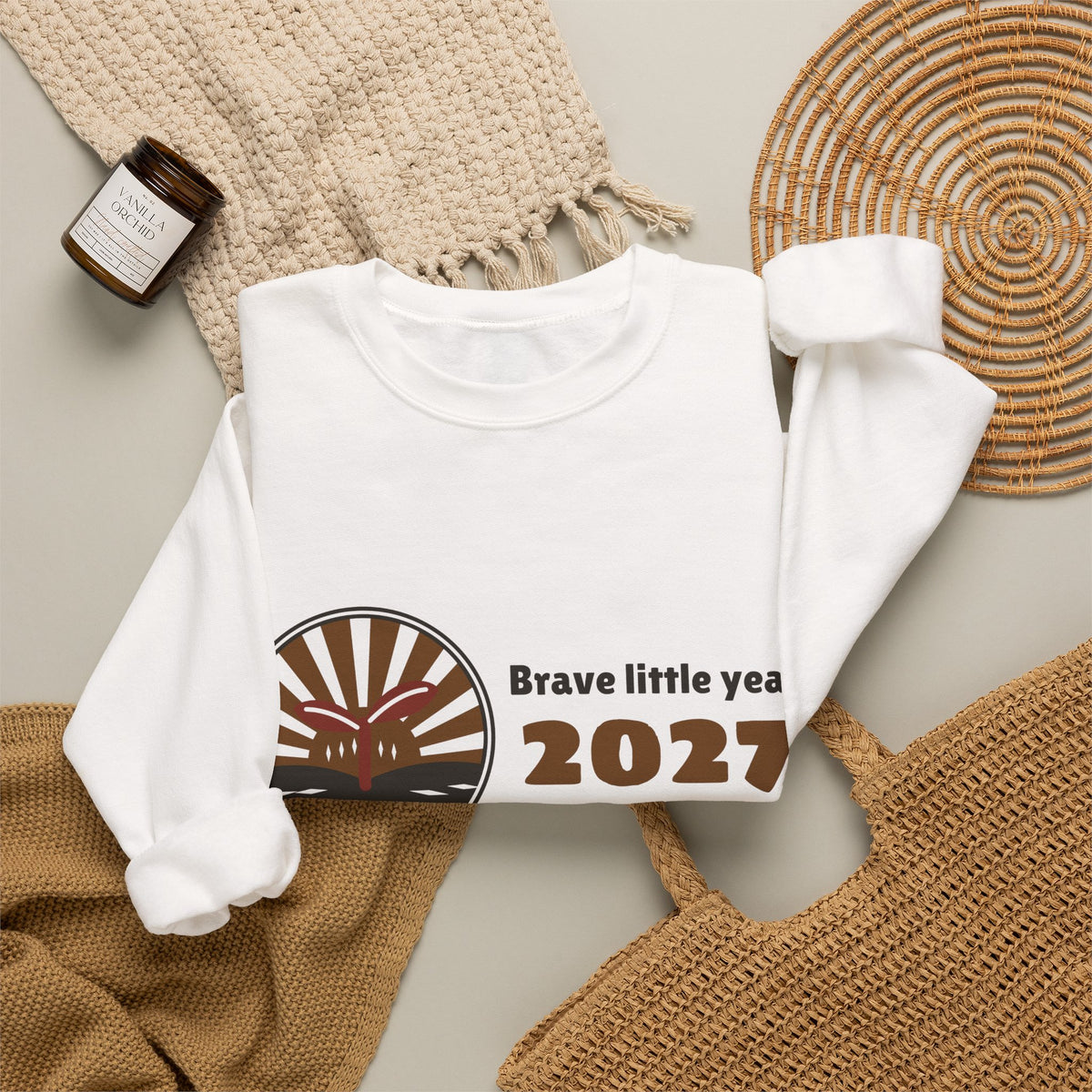 New Year Sweatshirt 2027, Brave Little Year Crewneck, New Year Gift for Her, Cozy Intentions Sweatshirt, Fresh Start Top