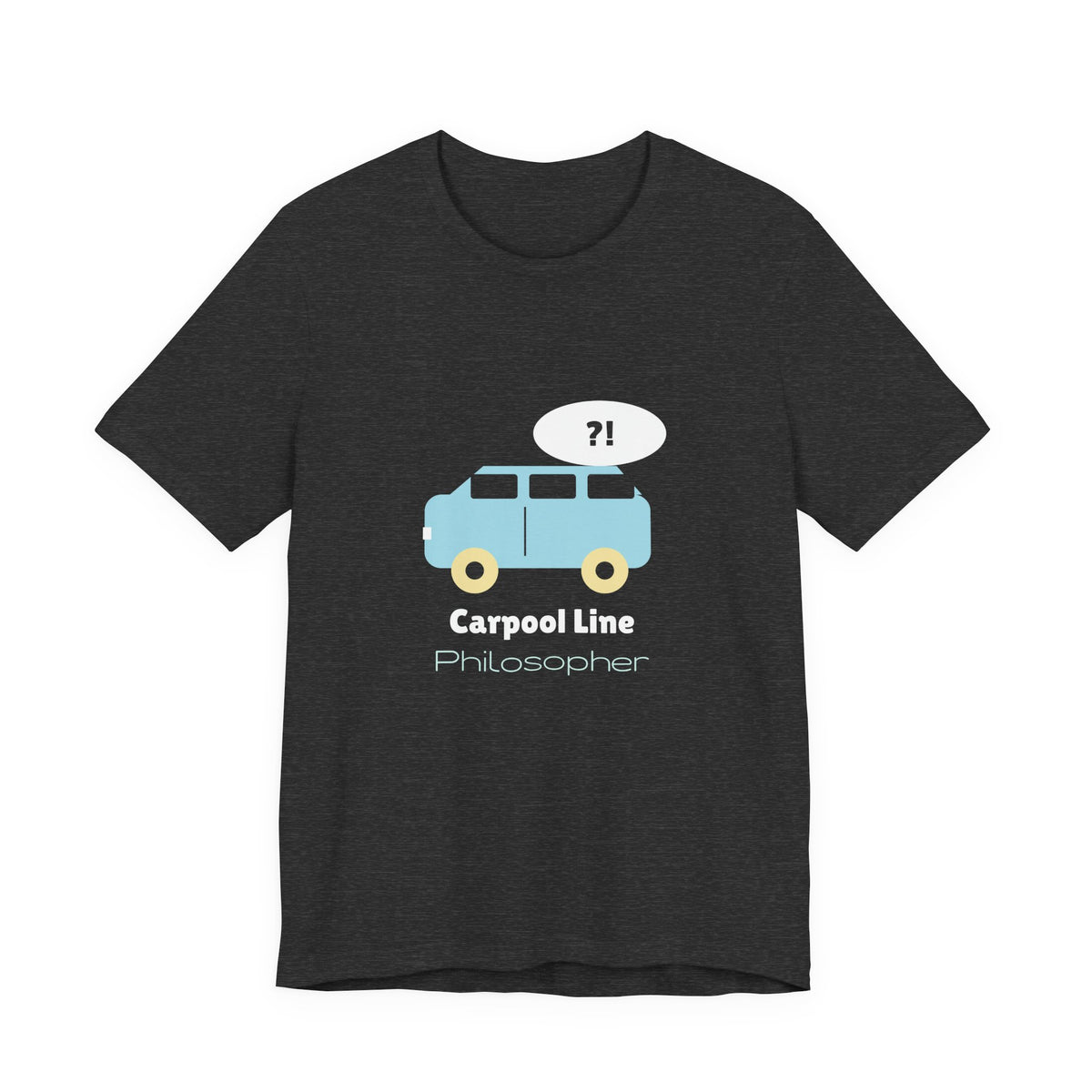 Funny Mom Shirt, Carpool Line Philosopher Tee, Mom Life Graphic T-Shirt, School Pickup Mom Gift, Coffee Mom Tee for Women