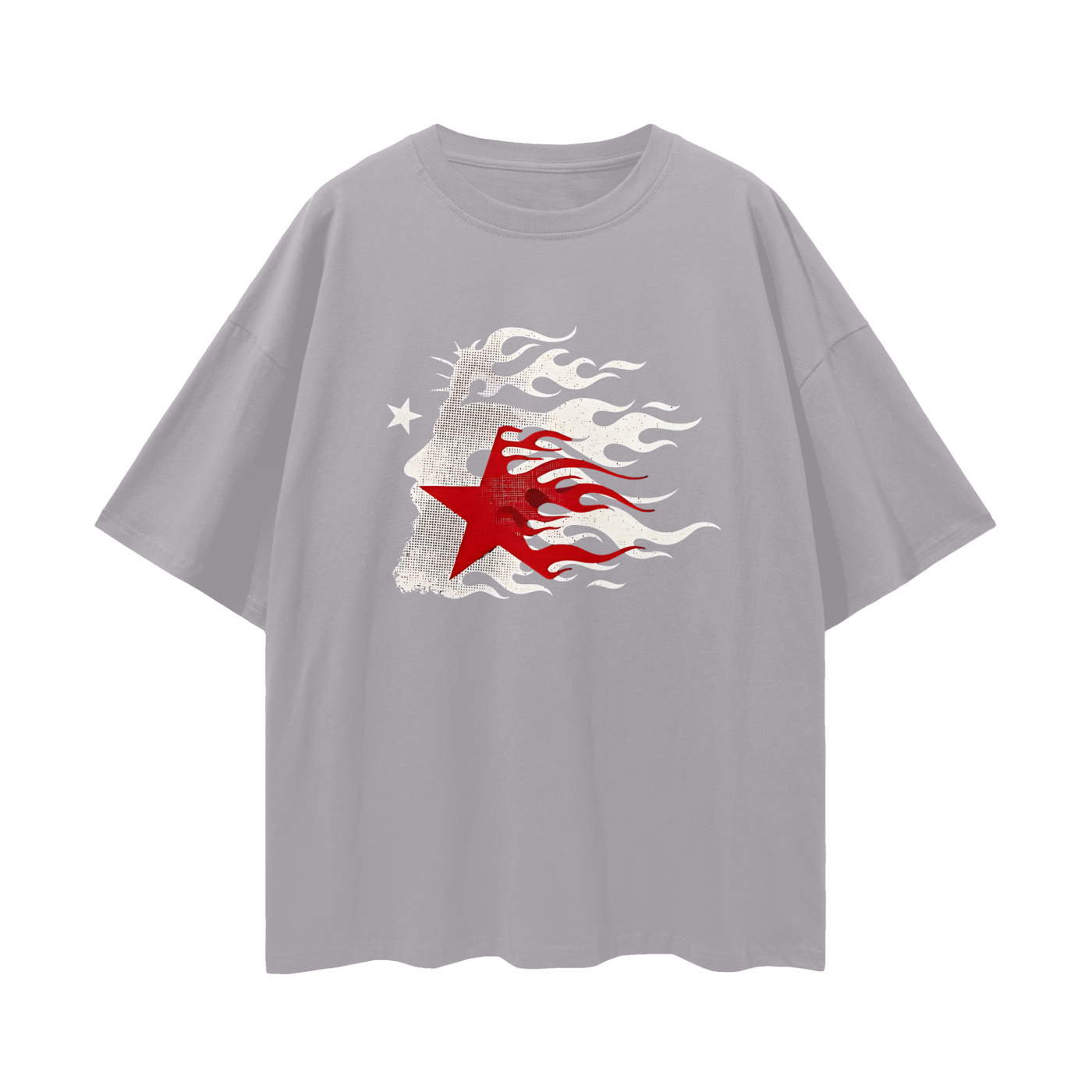 Religious Jesus Hellstar Logo  Like Graphic Oversized T Shirt