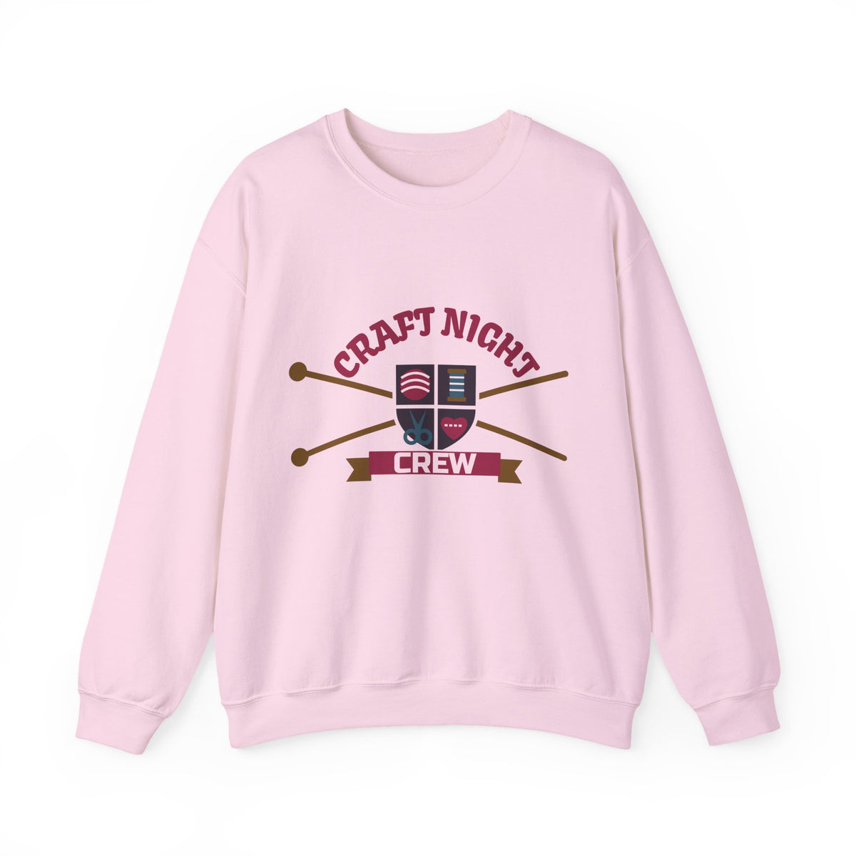 Craft Night Crew Felt Patch Varsity Crewneck Sweatshirt