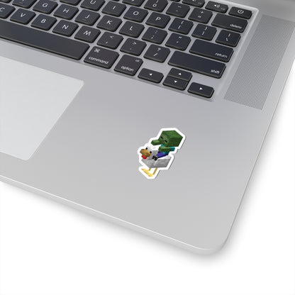 Minecraft Zombie On Chicken Funny Sticker