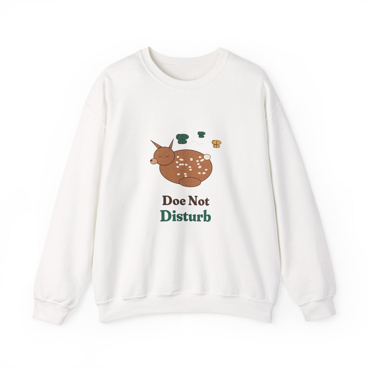 Doe Not Disturb Sleeping Fawn Butterfly Sweatshirt
