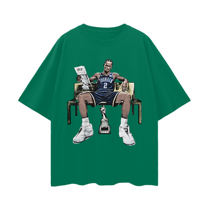 Shai Gilgeous Alexander Thunder MVP 90s Y2K Vintage Like Graphic Oversized T Shirt