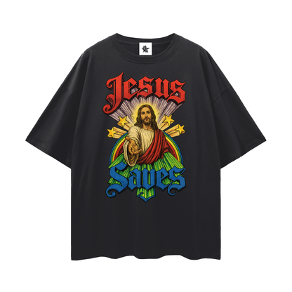 Vintage/Y2K Religious Jesus Saves Graphic T Shirt