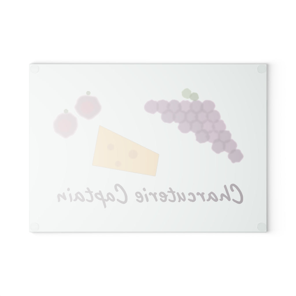 Charcuterie Captain Watercolor Glass Cutting Board