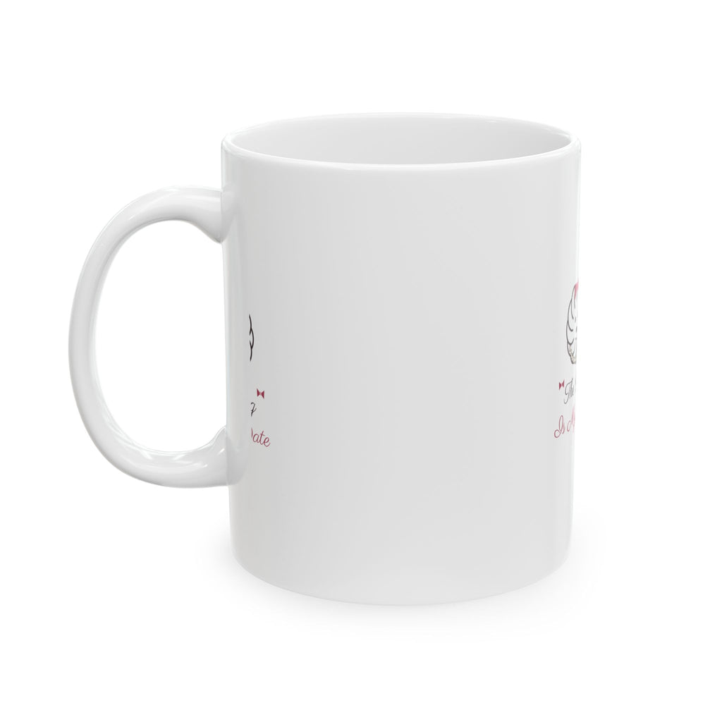 The Dog Is My Date Coquette Bow Dog Mom Mug Gift for Her