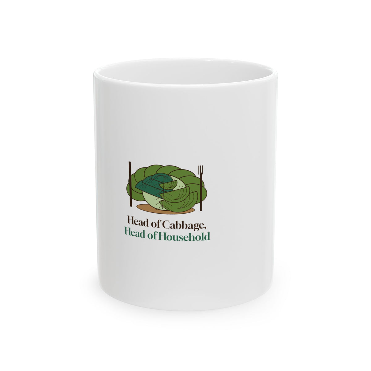 Head of Cabbage Head of Household Still Life Mug