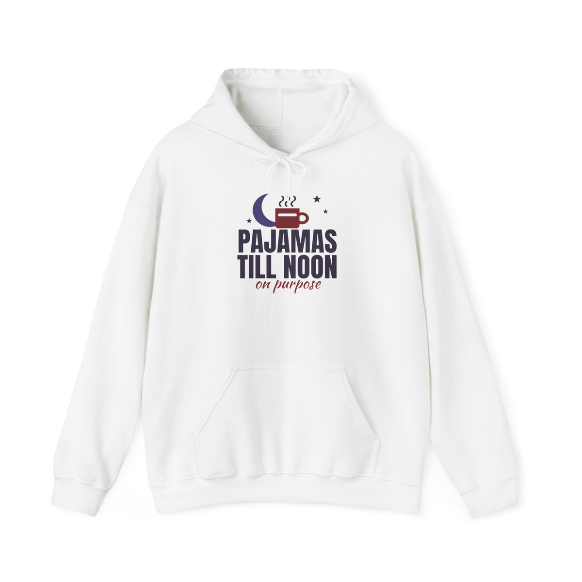 Christmas Morning Hoodie, Pajamas Till Noon On Purpose Sweatshirt, Cozy Christmas Gift for Her, Holiday Lounge Hoodie