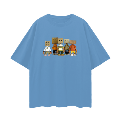 Vintage Like Box Head Michael Lau Designer Toys Y2K Graphic Oversized T Shirt