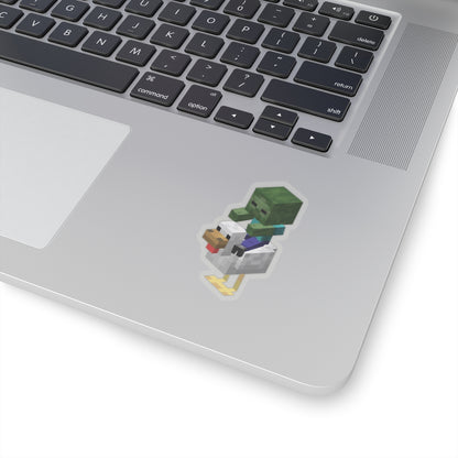 Minecraft Zombie On Chicken Funny Sticker