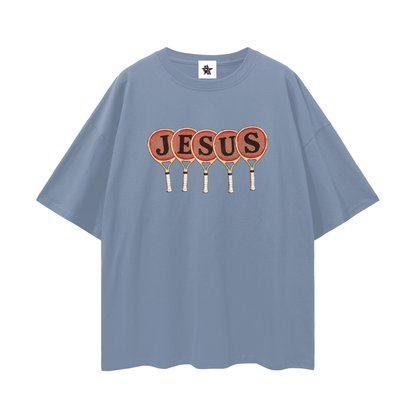 Vintage/Y2K Religious Jesus Tennis Racket Oversized T Shirt