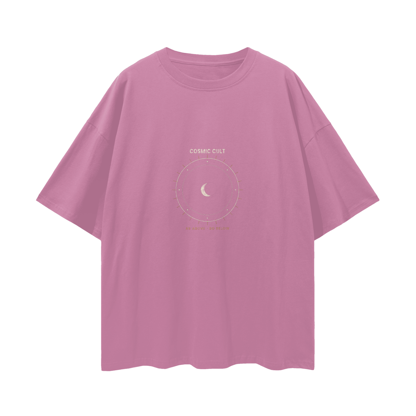 Cosmic Cult Oversized T-Shirt | Vintage Celestial Streetwear Graphic