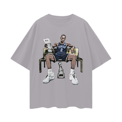 Shai Gilgeous Alexander Thunder MVP 90s Y2K Vintage Like Graphic Oversized T Shirt