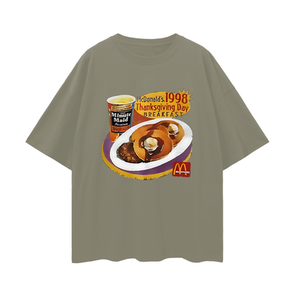 McDonalds 1998 Breakfast Deal Graphic Oversized T Shirt