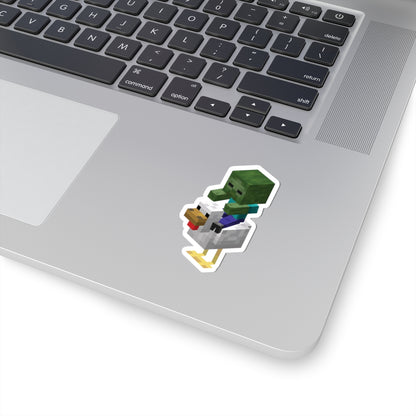 Minecraft Zombie On Chicken Funny Sticker