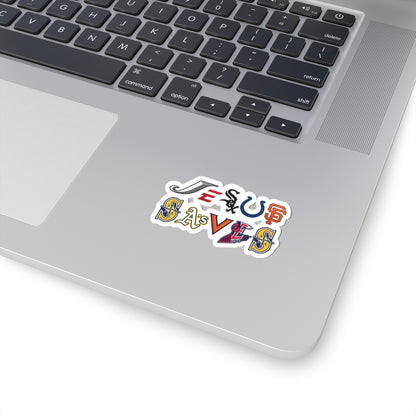 Religious Jesus Saves Sport Logos Sticker