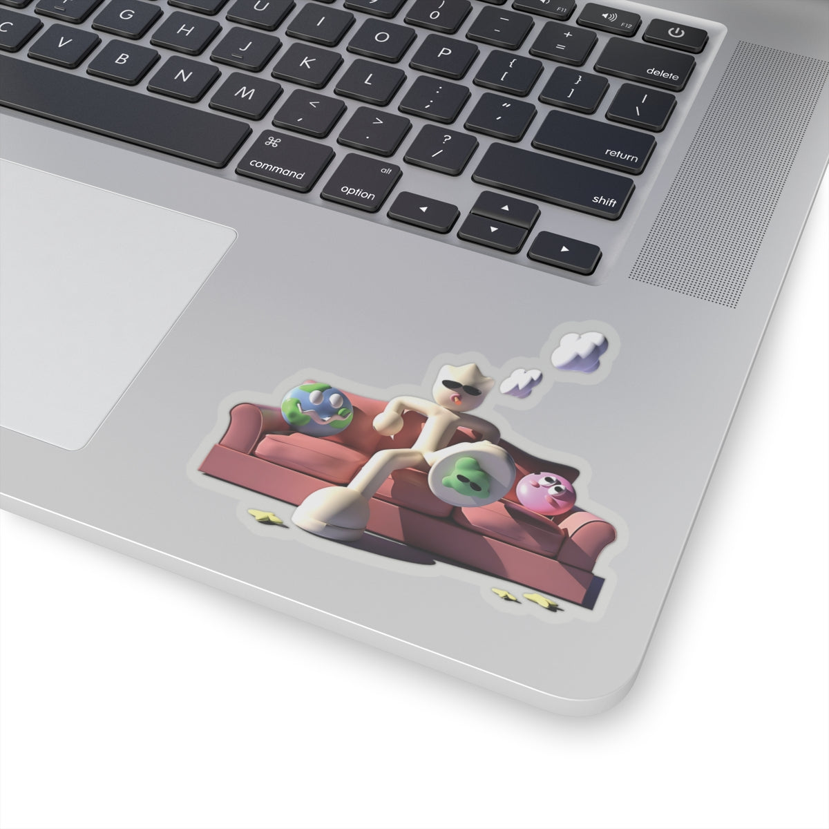Clay Man On Couch Sticker