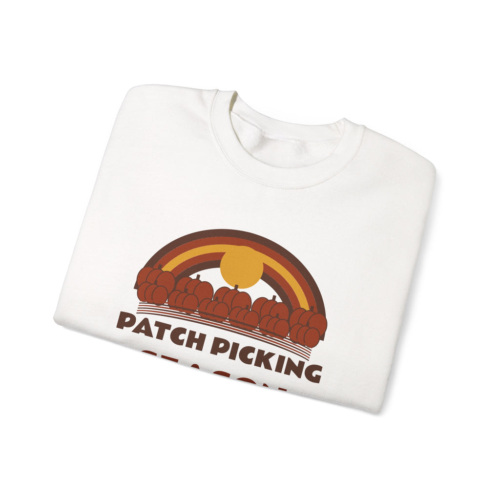 Patch Picking Season Retro 70s Pumpkin Patch Crewneck Gift for Her