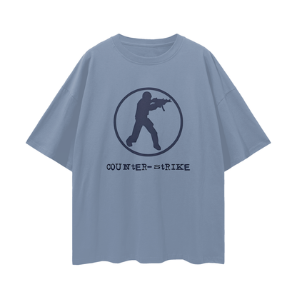 Counter Strike Gaming Graphic Oversized T Shirt
