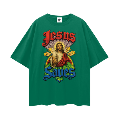 Vintage/Y2K Religious Jesus Saves Graphic T Shirt