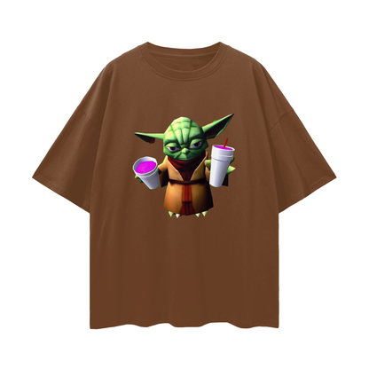 Funny Yoda Star Wars Double Cup Y2K Vintage Like Graphic Oversized T Shirt