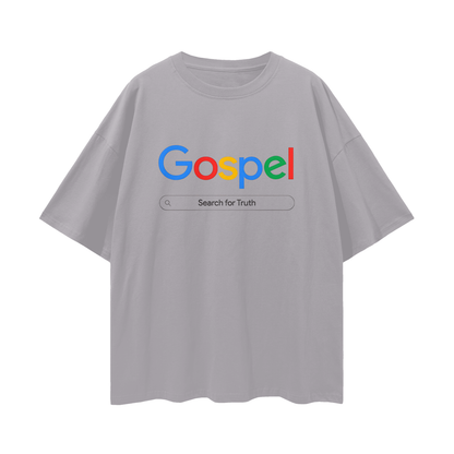 Religious Gospel Google Like Y2K Vintage Like Graphic Oversized T Shirt