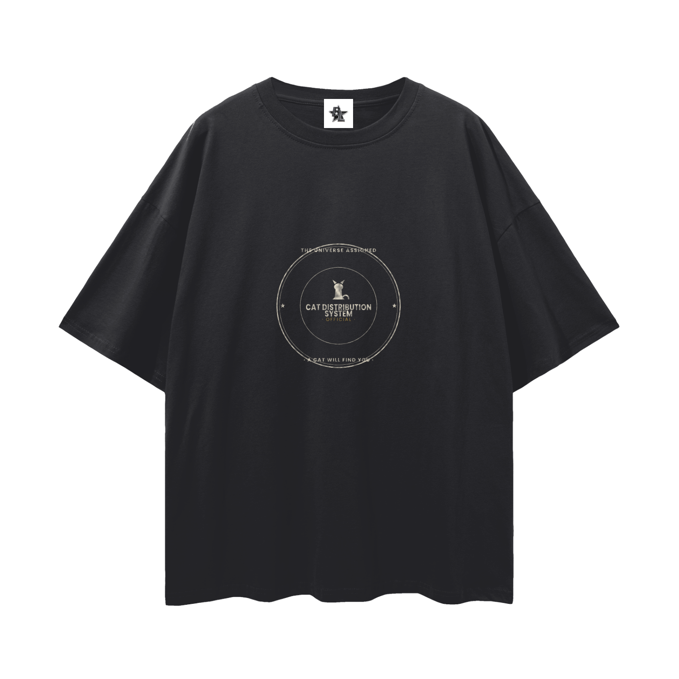 Cat Distribution System Oversized T-Shirt | Funny Vintage Graphic