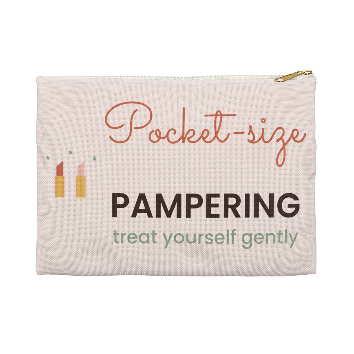 Cute Makeup Bag, Pocket-Size Pampering Cosmetic Pouch, Zipper Toiletry Bag, Self Care Gift for Her, Bridesmaid Gift, Travel Pouch