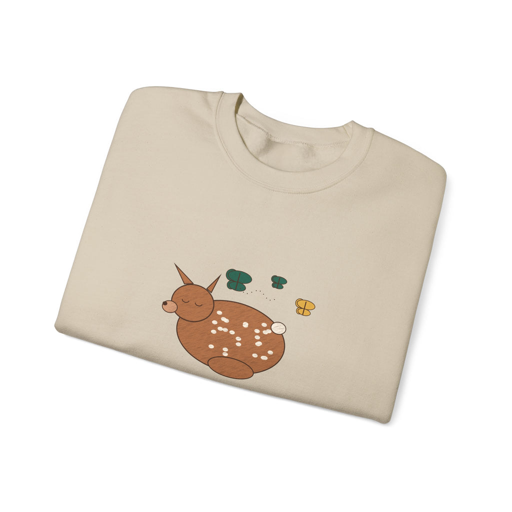 Doe Not Disturb Sleeping Fawn Butterfly Sweatshirt