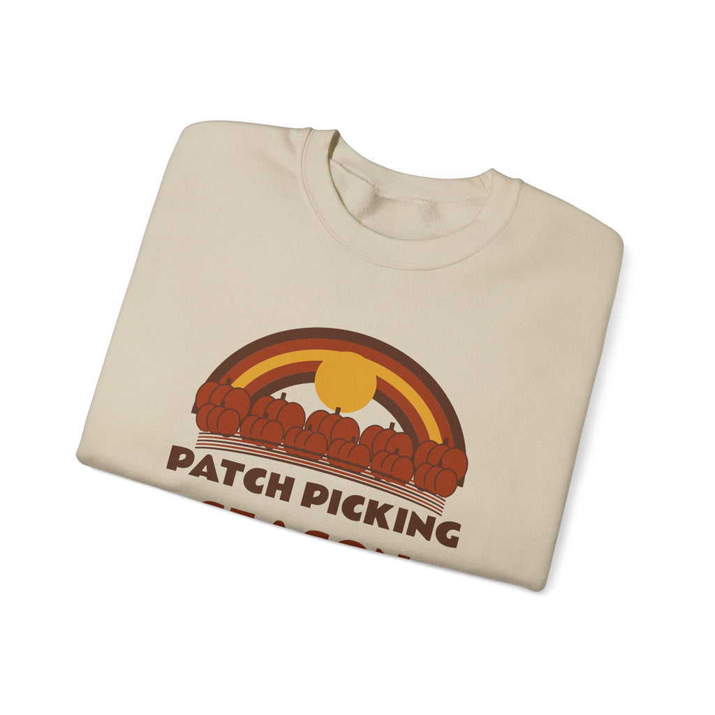 Patch Picking Season Retro 70s Pumpkin Patch Crewneck Gift for Her