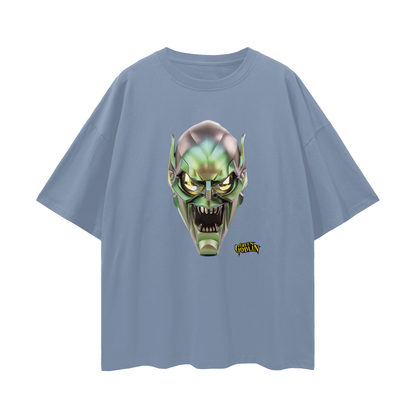 Spiderman Green Goblin Mask Vintage Like Graphic Oversized T Shirt