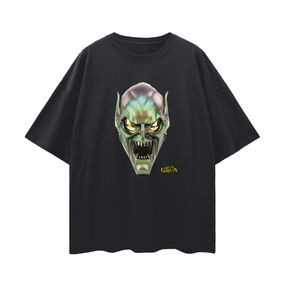 Spiderman Green Goblin Mask Vintage Like Graphic Oversized T Shirt