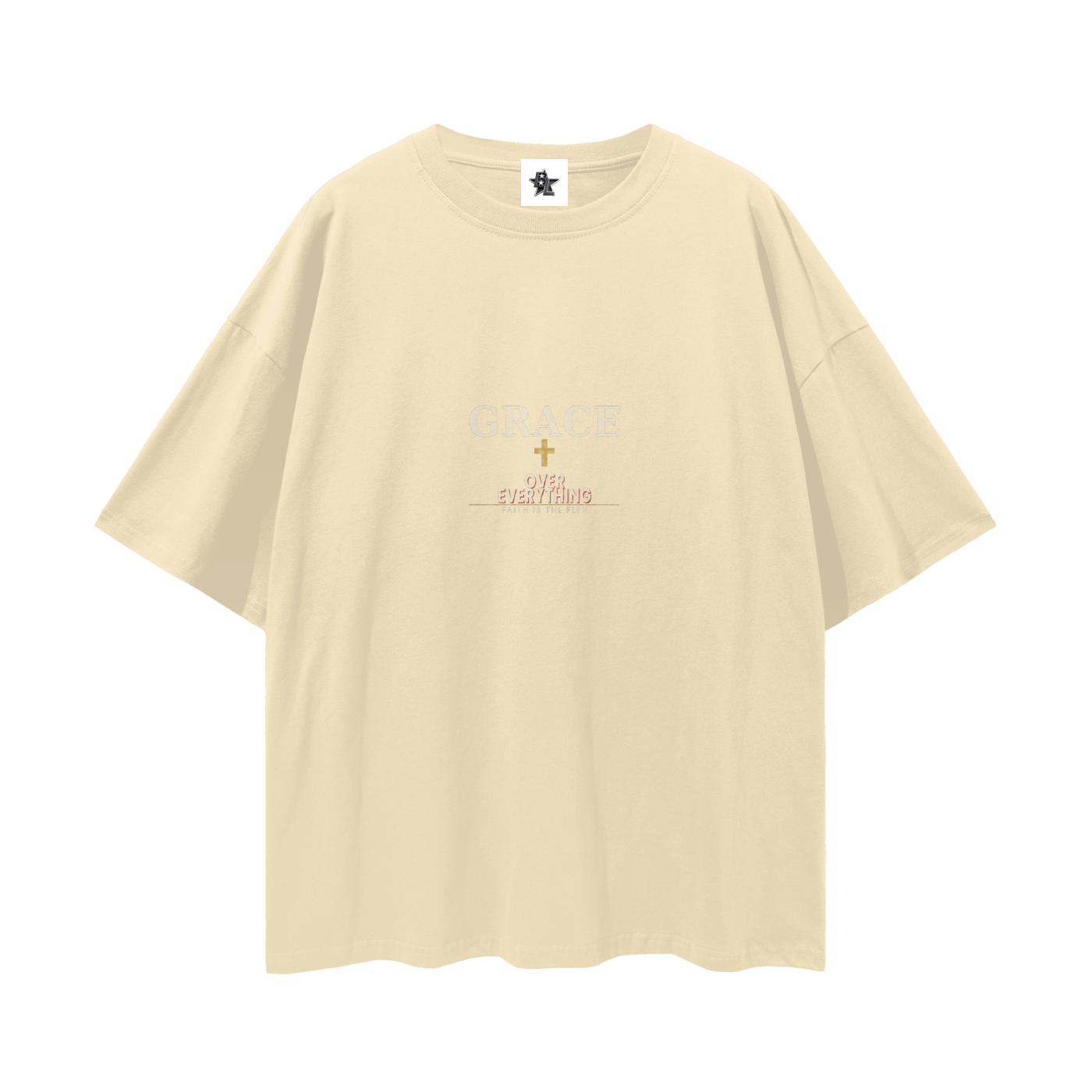 Grace Over Everything Oversized T-Shirt | Christian Streetwear Graphic
