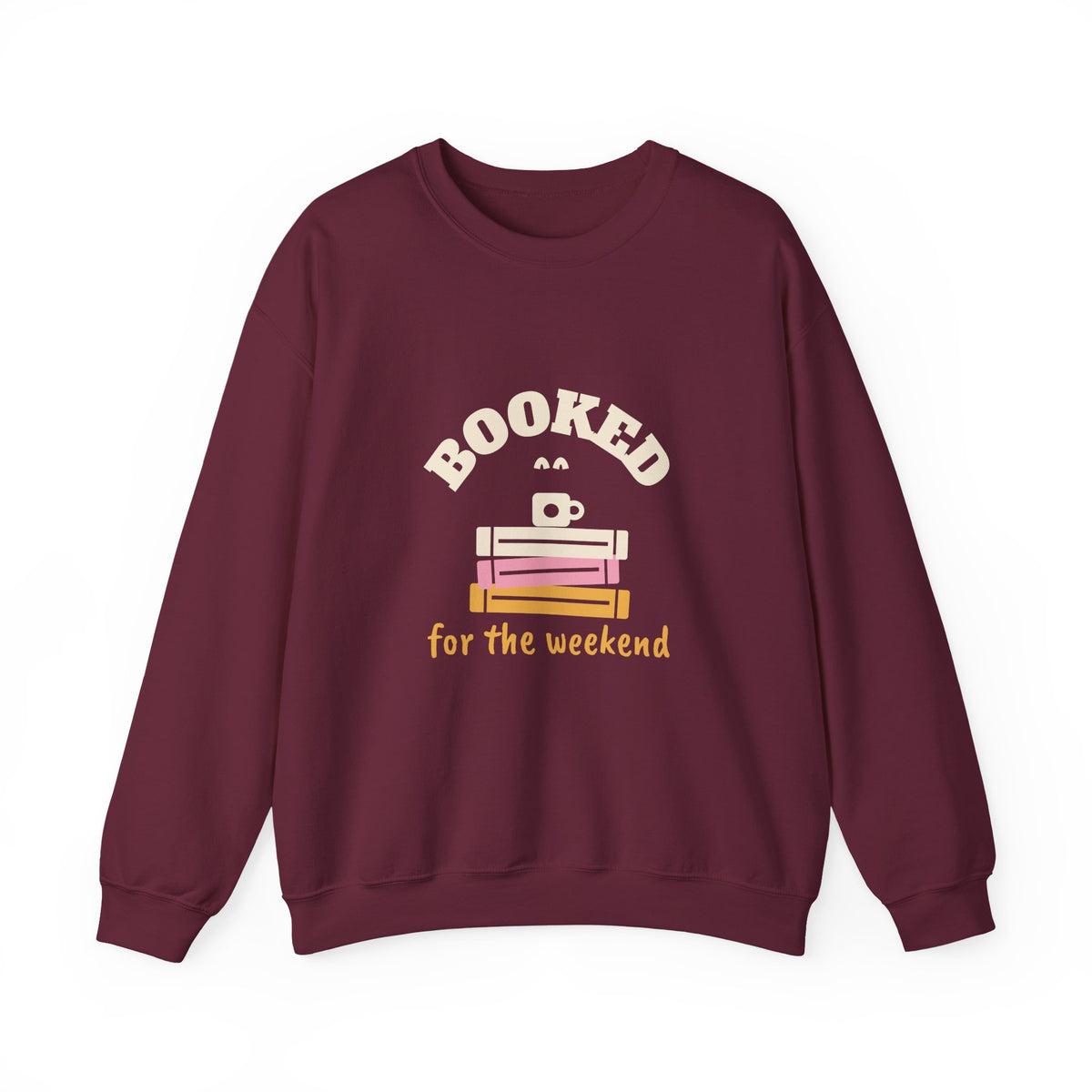 Book Lover Sweatshirt, Booked for the Weekend Crewneck, Reading Sweatshirt for Women, Bookish Gift, Book Club Gift, Unisex S-3XL