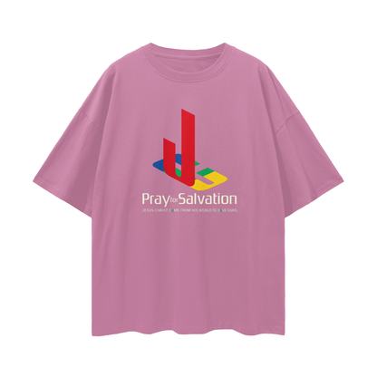 Religious Pray For Salvation Jesus Christ Graphic Oversized T Shirt
