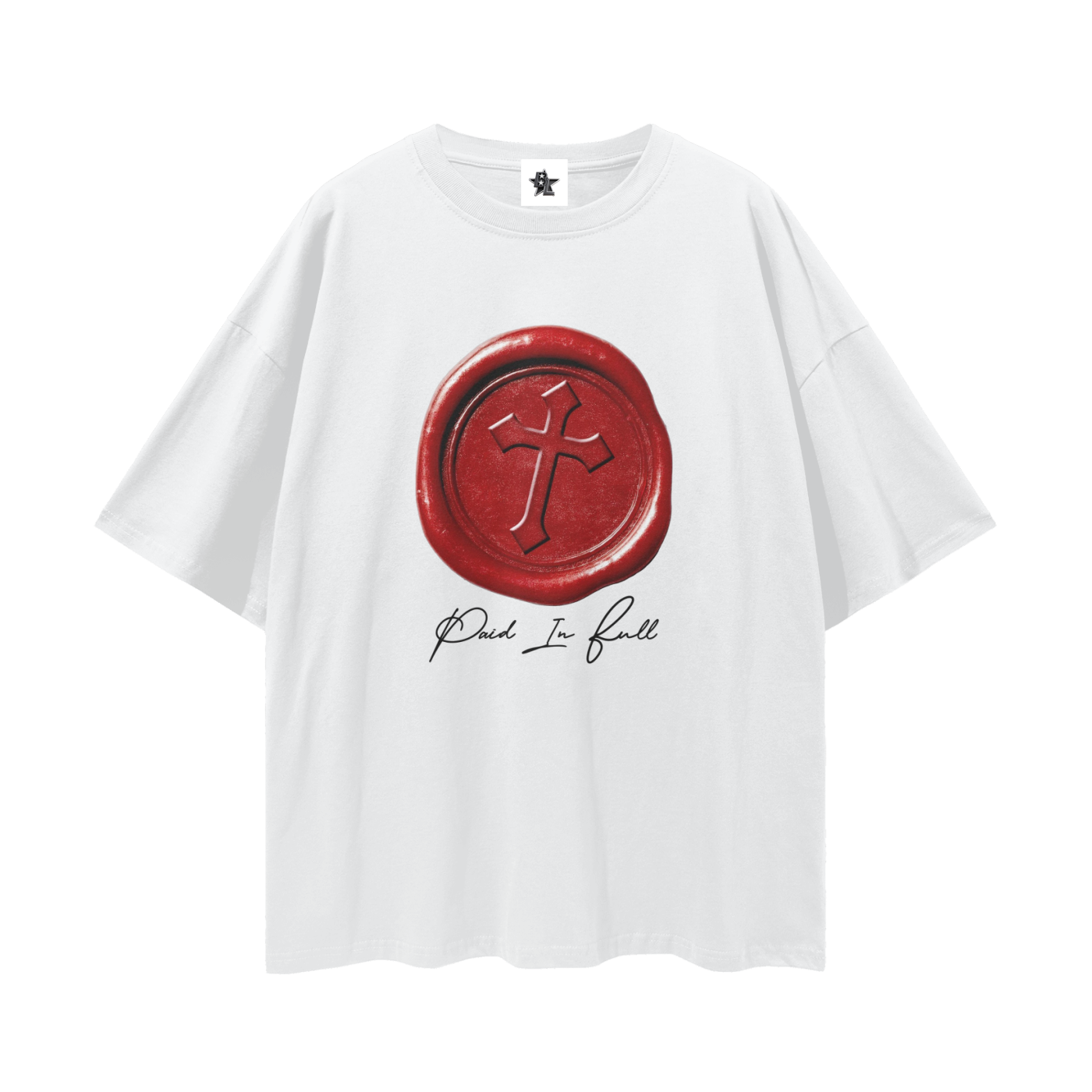Vintage/Y2K Religious Paid In Full Cross Oversized T Shirt