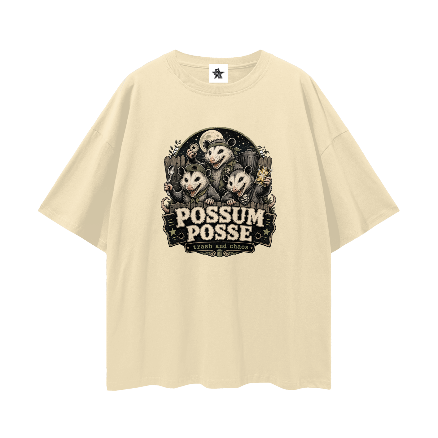 Possum Posse Tee - Trash & Chaos | Oversized Heavyweight Bootleg Graphic Tee