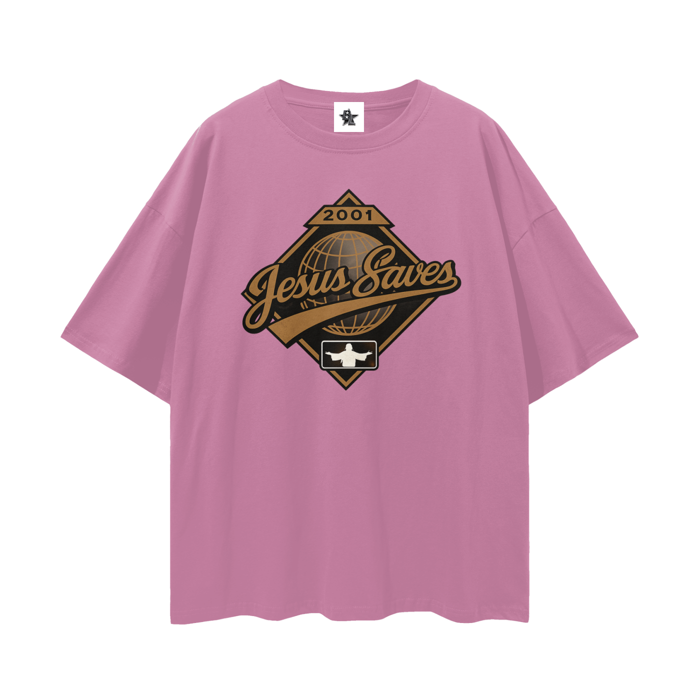 Vintage/Y2K Religious Jesus Saves Oversized T Shirt