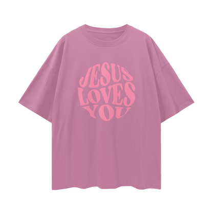 Religious Vintage/Y2K Jesus Loves You Oversized T Shirt