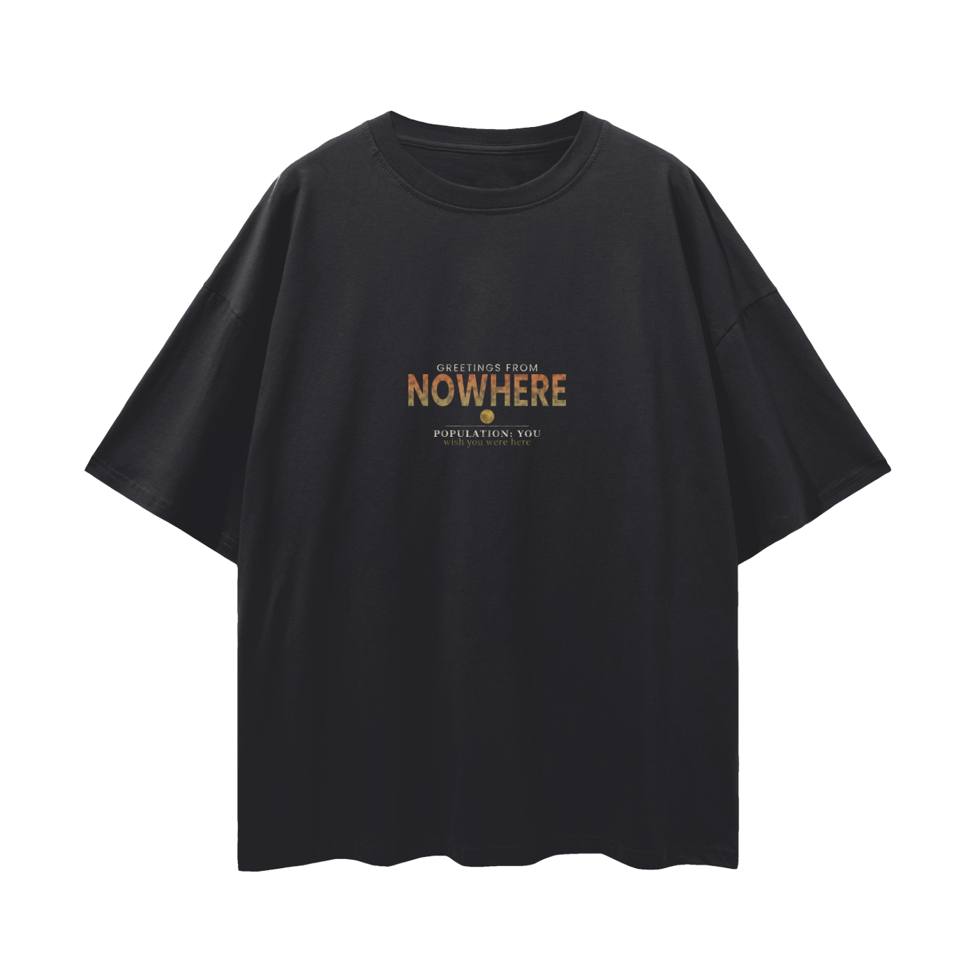 Greetings From Nowhere Oversized T-Shirt | Vintage Souvenir Streetwear Graphic