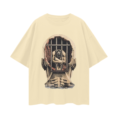 Mental Jail Cell 90s Y2K Vintage Like Graphic Oversized T Shirt