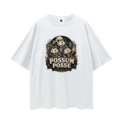 Possum Posse Tee - Trash & Chaos | Oversized Heavyweight Bootleg Graphic Tee
