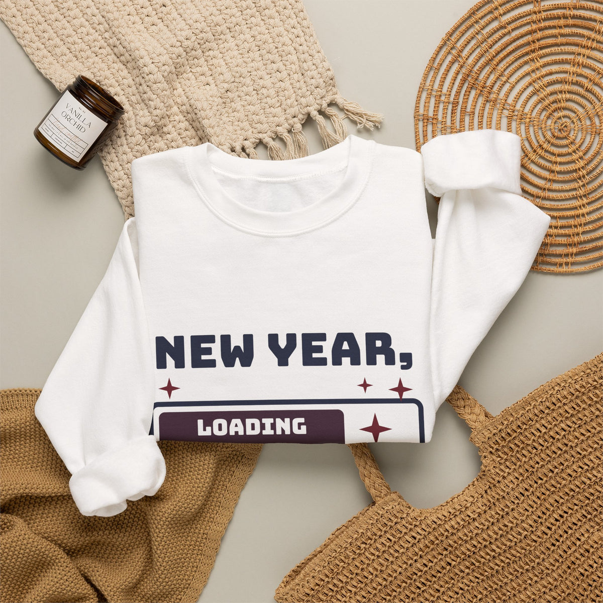 New Year Sweatshirt, New Year Plot Twist Loading Crewneck, New Years Eve Outfit, New Year Gift for Her, Cozy Sweatshirt