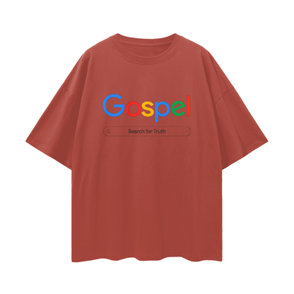Religious Gospel Google Like Y2K Vintage Like Graphic Oversized T Shirt