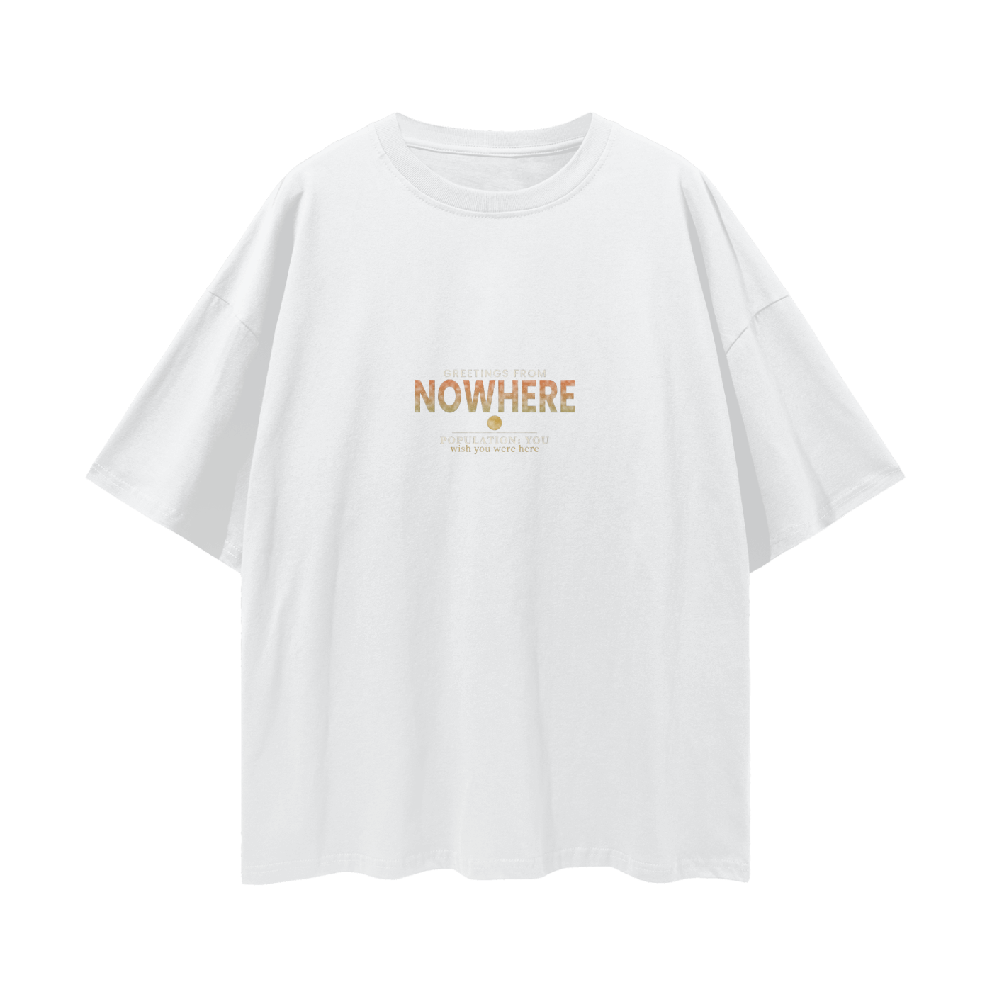 Greetings From Nowhere Oversized T-Shirt | Vintage Souvenir Streetwear Graphic