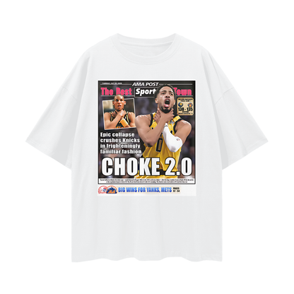 Tyrese Haliburton News Paper 90s Y2K Vintage Like Graphic Oversized T Shirt