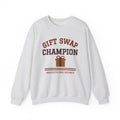 Christmas Sweatshirt for Women, Gift Swap Champion Varsity Crewneck, Gift Exchange Shirt, Holiday Party Sweatshirt