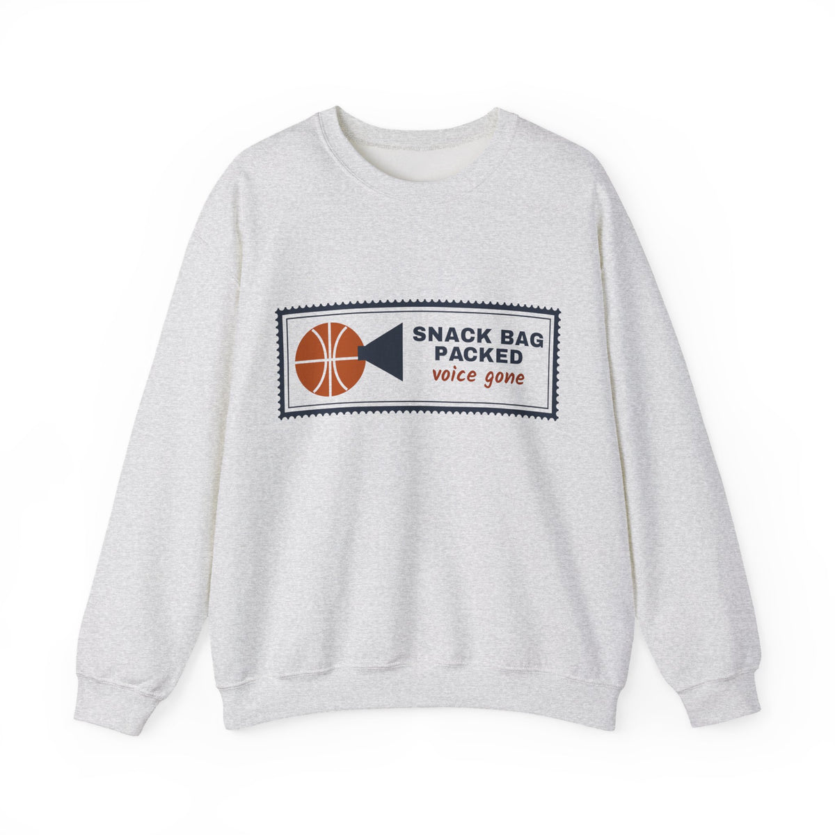 Basketball Mom Sweatshirt, Snack Bag Packed Voice Gone Crewneck, Sports Mom Gift, Funny Hoops Mom Sweatshirt Women