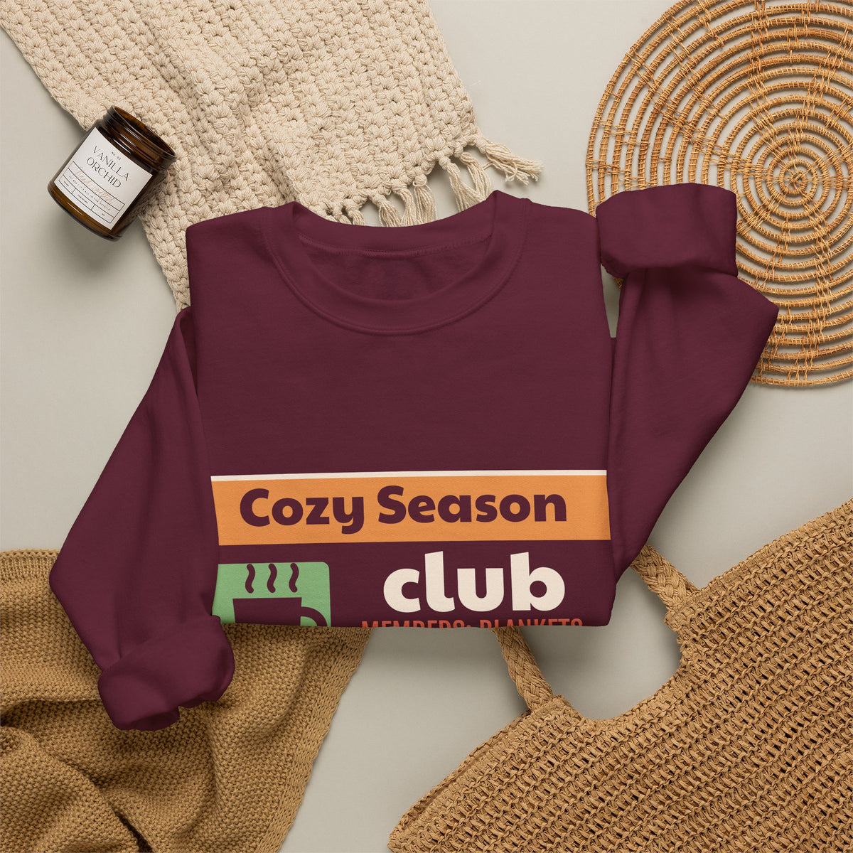 Cozy Season Club Sweatshirt, Fall Crewneck for Women, Pumpkin Season Sweatshirt, Autumn Gift for Her, Thanksgiving, Unisex S-3XL